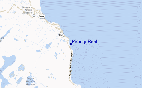 mapa de localização de Pirangi Reef