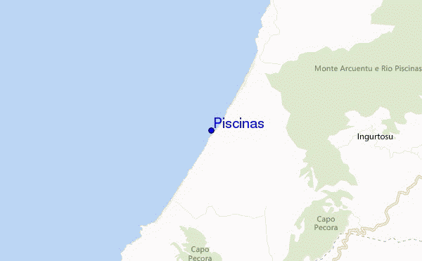 mapa de localização de Piscinas