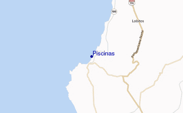 mapa de localização de Piscinas