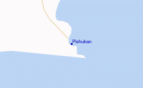 mapa de localização de Pishukan