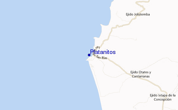 mapa de localização de Platanitos