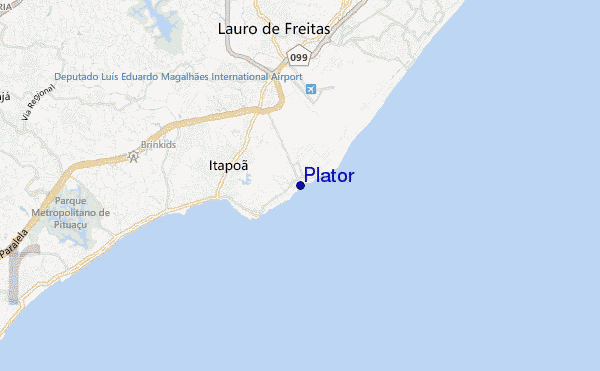 mapa de localização de Plator