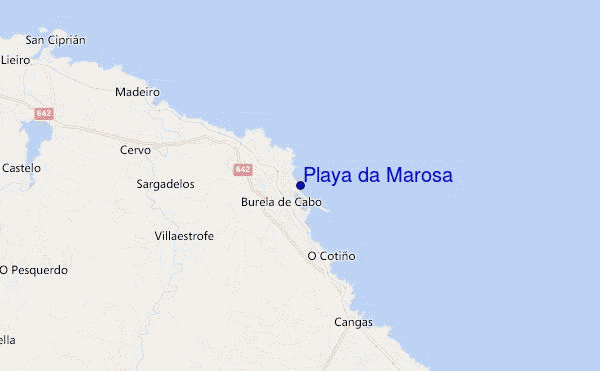mapa de localização de Playa da A Marosa