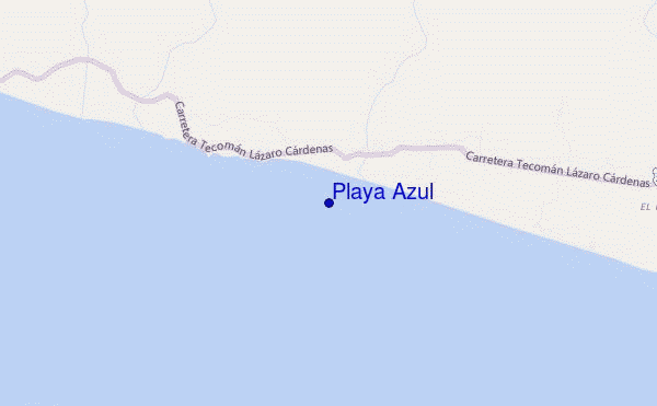 mapa de localização de Playa Azul