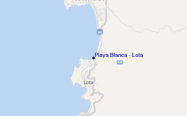 mapa de localização de Playa Blanca - Lota