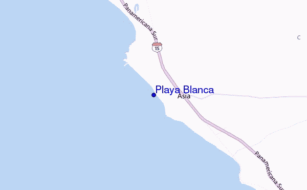 mapa de localização de Playa Blanca