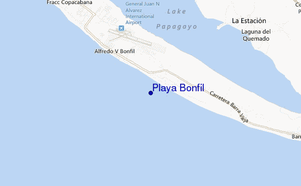 mapa de localização de Playa Bonfil