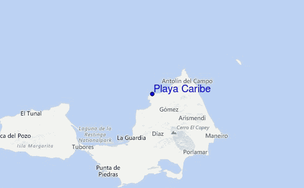Playa Caribe Location Map