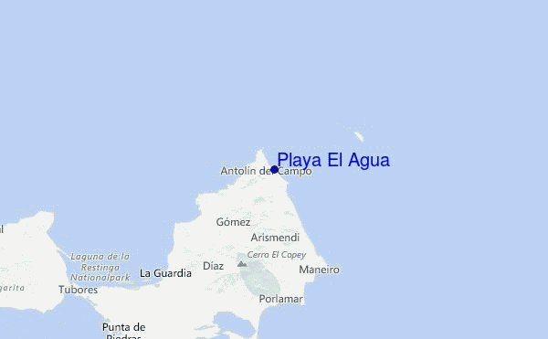 Playa El Agua Location Map