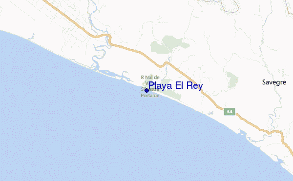 mapa de localização de Playa El Rey