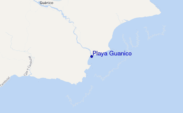 mapa de localização de Playa Guanico