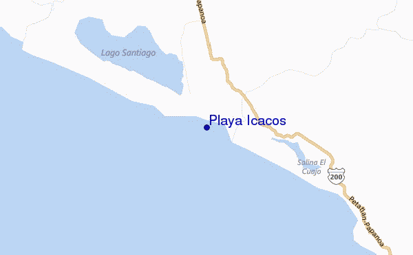 mapa de localização de Playa Icacos