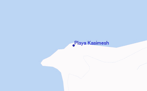 mapa de localização de Playa Kasimesh