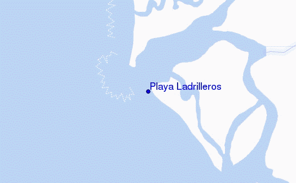 mapa de localização de Playa Ladrilleros