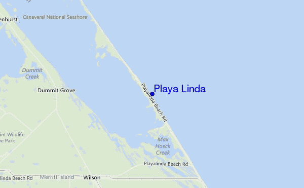 mapa de localização de Playa Linda