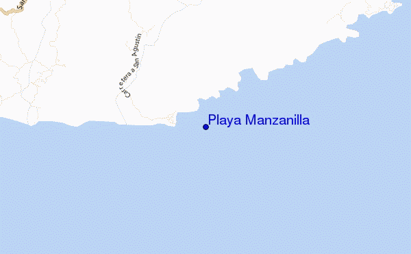 mapa de localização de Playa Manzanilla