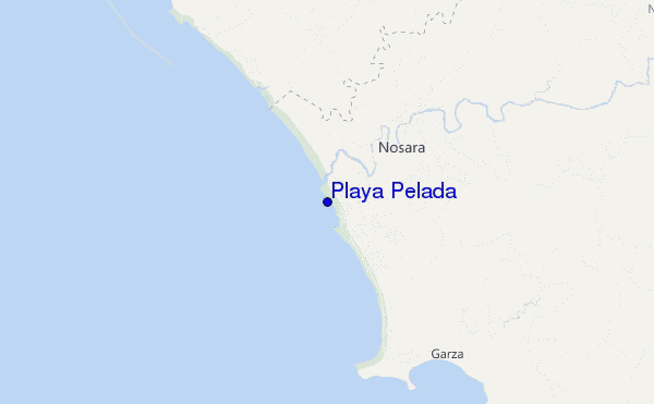 mapa de localização de Playa Pelada