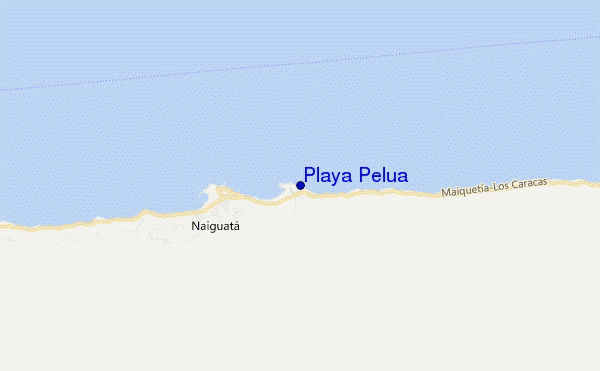 mapa de localização de Playa Pelua