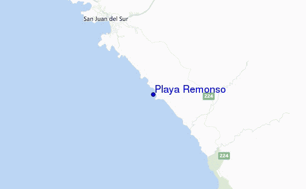 mapa de localização de Playa Remonso