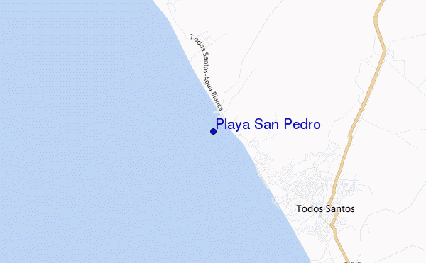 mapa de localização de Playa San Pedro