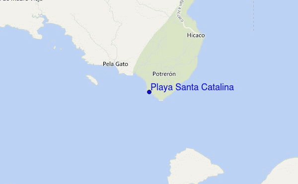 mapa de localização de Playa Santa Catalina
