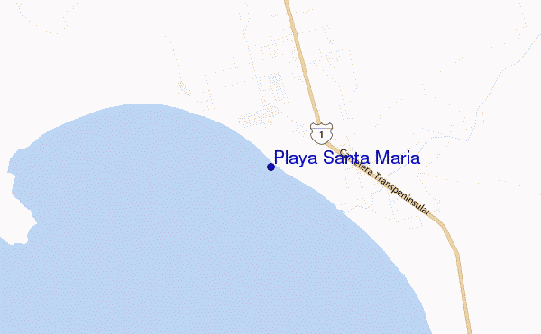 mapa de localização de Playa Santa Maria