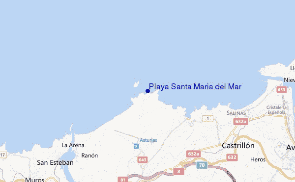 mapa de localização de Playa Santa Maria del Mar