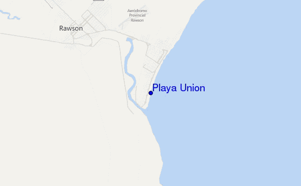 mapa de localização de Playa Union