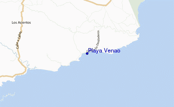 mapa de localização de Playa Venao