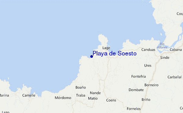 mapa de localização de Playa de Soesto