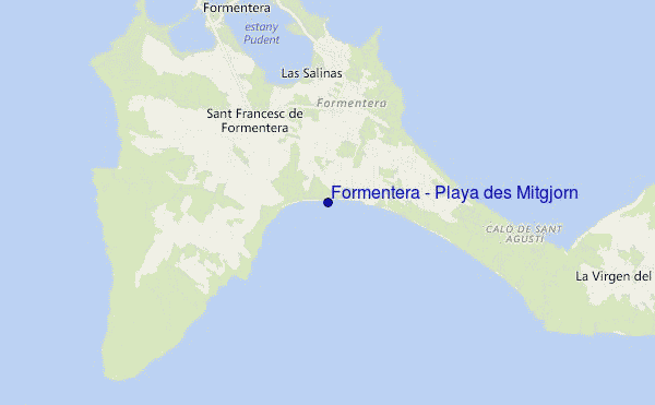 mapa de localização de Formentera - Playa des Mitgjorn