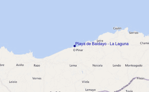 mapa de localização de Playa de Baldayo - La Laguna