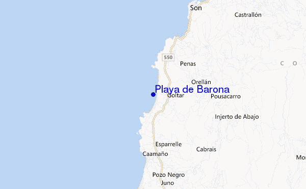 mapa de localização de Playa de Barona