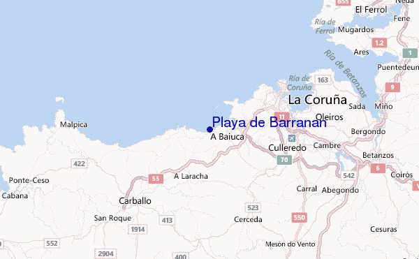 Playa de Barranan Location Map