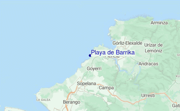 mapa de localização de Playa de Barrika