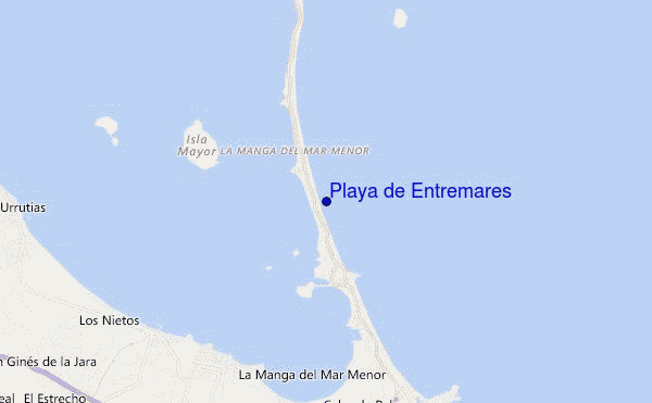 mapa de localização de Playa de Entremares