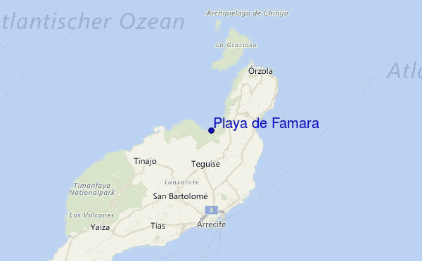 Playa de Famara Location Map