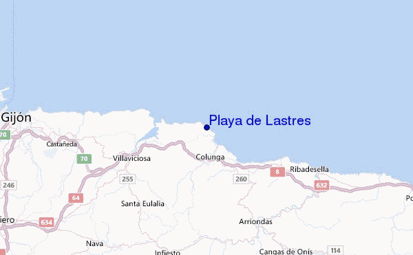 Playa de Lastres Location Map