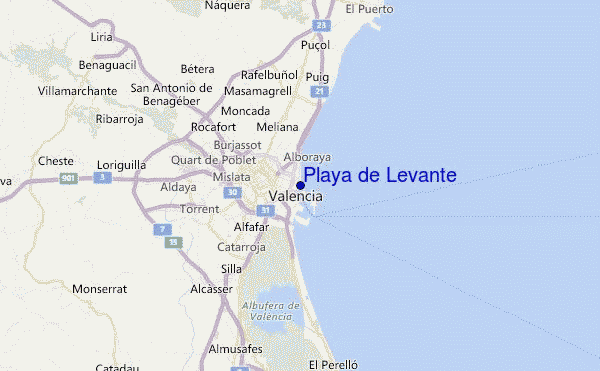 Playa de Levante Location Map