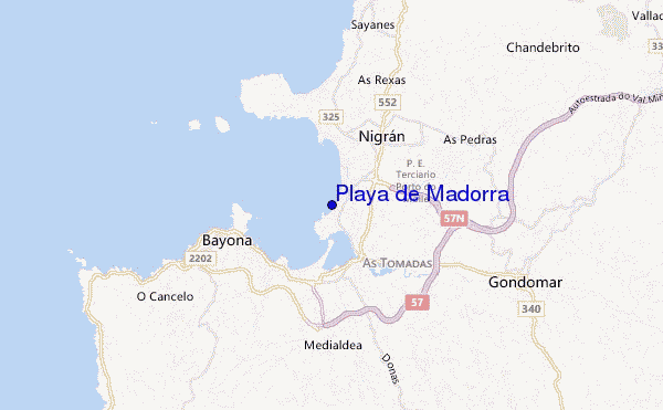 mapa de localização de Playa de Madorra
