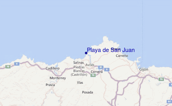 Playa de San Juan Location Map