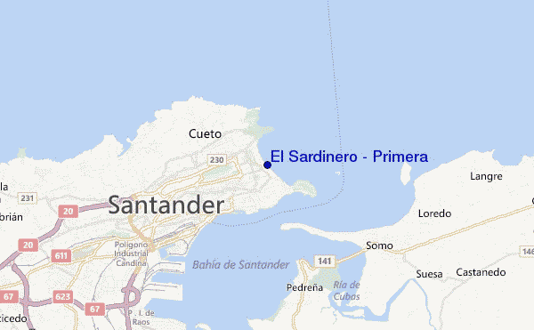 mapa de localização de El Sardinero - Primera