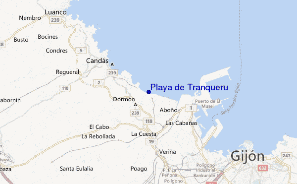 mapa de localização de Playa de Tranqueru