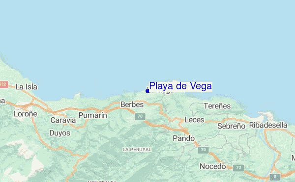 mapa de localização de Playa de Vega
