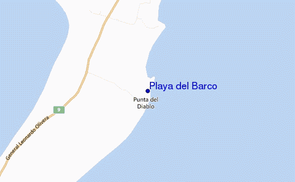 mapa de localização de Playa del Barco