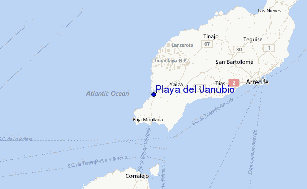 Playa del Janubio Location Map