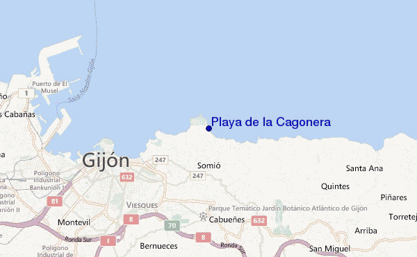 mapa de localização de Playa de la Cagonera