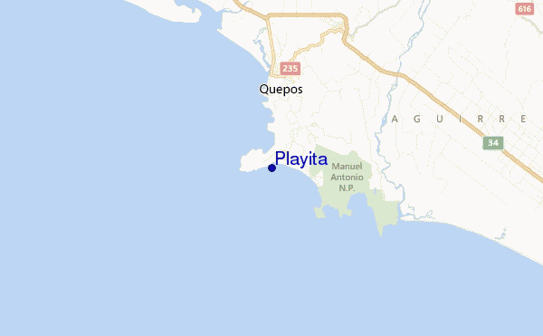mapa de localização de Playita
