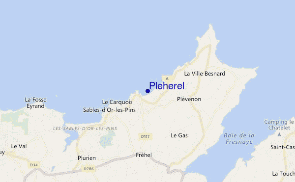 mapa de localização de Pleherel