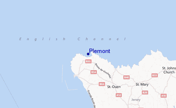 mapa de localização de Plemont